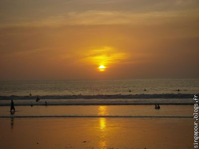 sunset à Kuta beach